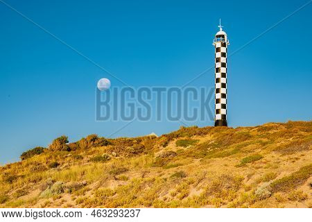 Scenic View Of The Black And White Checked Lighthouse From The Cycleway On Marlston Hill At Bunbury 