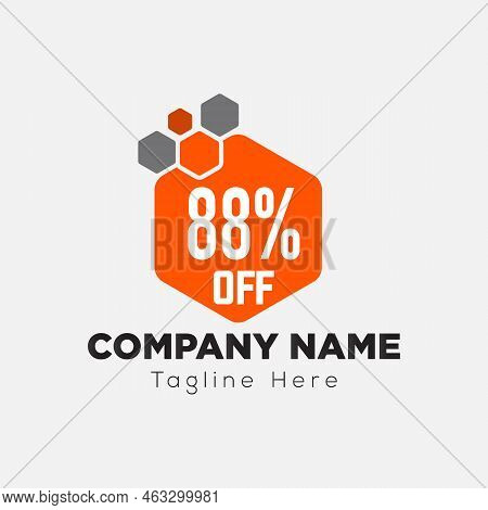 Offer Logo On Letter 88 Template. Offer On 88 Letter, Initial Offer Sign Concept