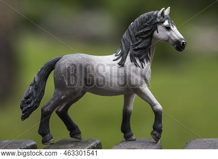 Russia. Kuzbass. A Children's Toy In The Form Of A Horse Of The Andalusian Breed. This Is The Most F