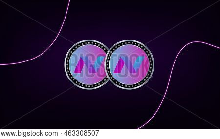 Images Of Nav Coin Virtual Currency. 3d Illustrations