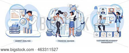 Market Statistics Analysis, Financial Advisor, Customer Relationship Management Business Themes Meta