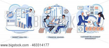 Market Statistics Analysis, Financial Advisor, Customer Relationship Management Business Themes Meta