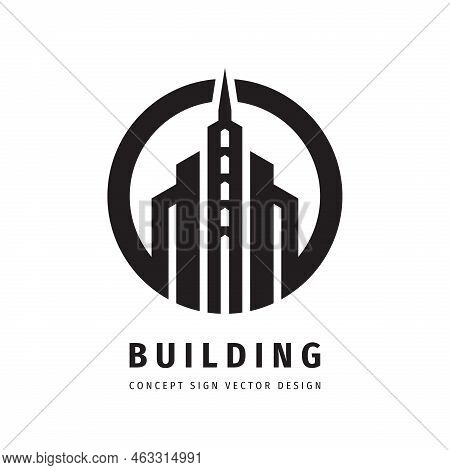 Building Construction Real Estate Concept Logo Template. Property Management City Town Logo Symbol. 