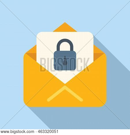 Security Mail Icon Flat Vector. Page Log. Mobile Design