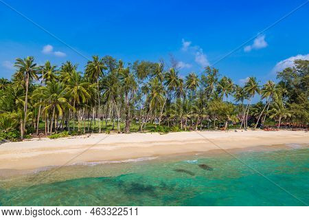 Ao Tapao Beach At Koh Kood Island, Thailand In A Sunny Day