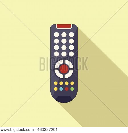 Air Conditioner Remote Control Icon Flat Vector. Business Center. Monitor Process
