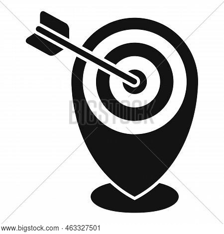 Location Control Icon Simple Vector. Center Plan. Remote Monitor