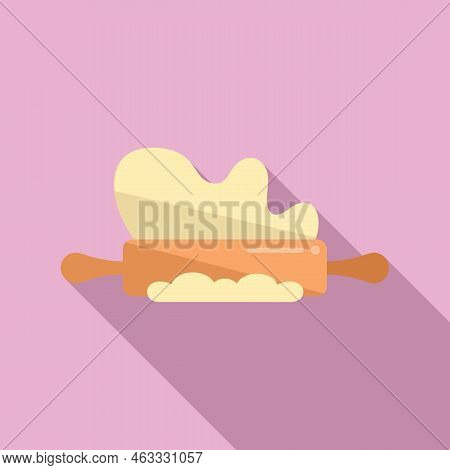 Flour Dough Icon Flat Vector. Pastry Ball. Roll Cake
