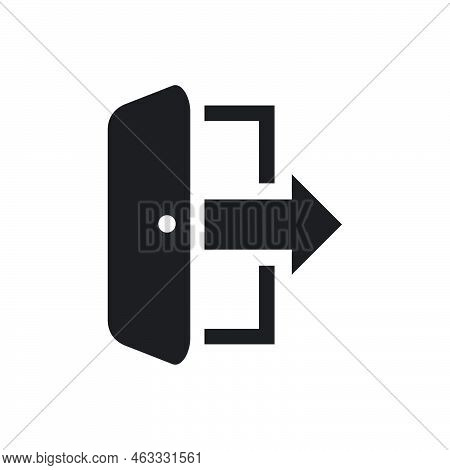 Vector Logout Icon Template Black Color Editable. Log Out Icon Symbol Flat Vector Illustration For G
