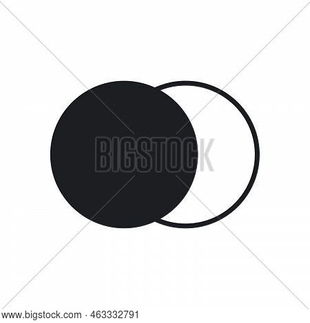 Phases Of Solar And Lunar Eclipse Vector Icon Template Black Color Editable. Phases Of Solar And Lun