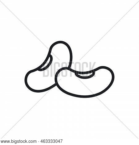 Soy Beans, Vector Peas Line Icon Template Black Color Editable. Soy Beans, Vector Peas Line Icon Sym