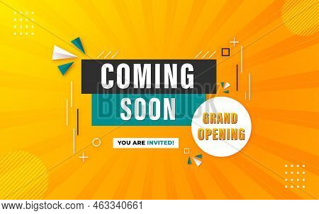 Grand Opening Coming Soon Banner With Editable Text Effect