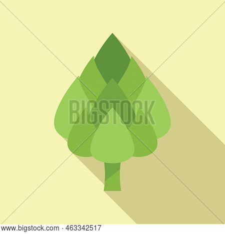 Artichoke Plant Icon Flat Vector. Food Vegetable. Agriculture Foliage