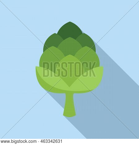 Cooking Artichoke Icon Flat Vector. Food Plant. Agriculture Art