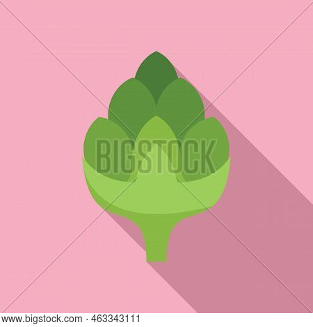 Leaf Artichoke Icon Flat Vector. Food Plant. Vegetable Art