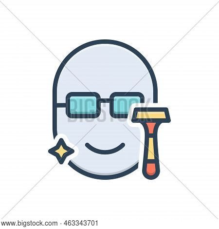 Color Illustration Icon For Shaved Razor Salon Face Cleanser Beardless Hair-shave Accessories Beard 