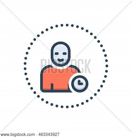 Color Illustration Icon For Dealt Shared Appropriated Assigned Dispersed Scattered Conducted