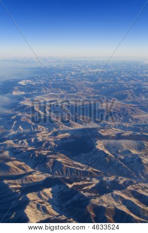 晴れた日の成層圏から山日の出