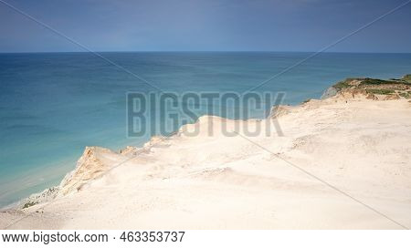 Danish Coast And Beach Line In Grønhoj, Near Løkken, North Denmark