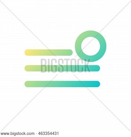 Notification From Main Menu Pixel Perfect Gradient Linear Ui Icon. Communication Tool. Line Color Us