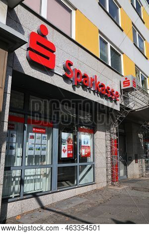Bochum, Germany - September 17, 2020: Sparkasse Savings Bank Branch In Bochum, Germany. It Is Part O