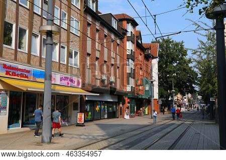 Witten, Germany - September 16, 2020: Street View In Downtown Witten, Germany. Witten Is A Large Tow