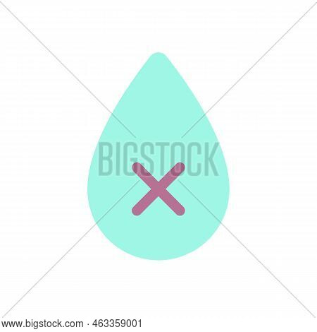 Dehydration Flat Color Ui Icon. Liquid Loss. Restriction And Prohibition. Unhealthy Condition. Simpl