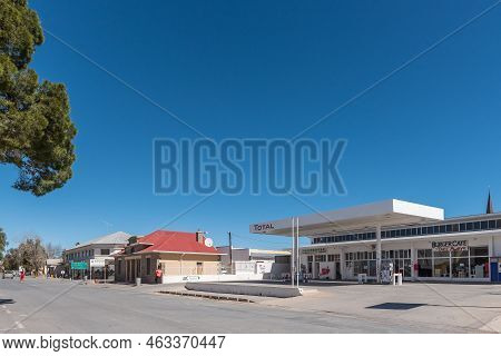 Fraserburg, South Africa - Sep 3, 2022: A Street Scene, With Businesses,  In Fraserburg In The North