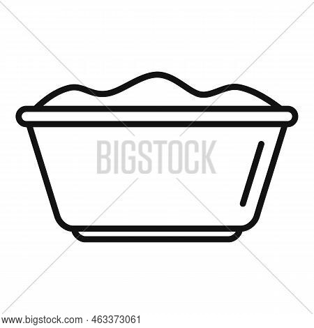Hands Dough Icon Outline Vector. Knead Flour. Ball Roll