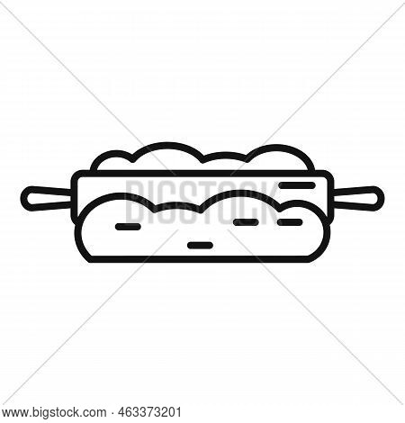 Dough Roller Icon Outline Vector. Bread Flour. Roll Wheat