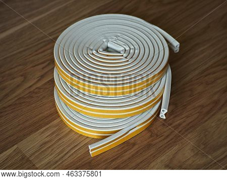 Self Adhesive Rubber Gasket. Sealing Tape For Windows And Doors In A Roll. Rubber Sealant For Window