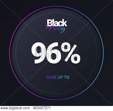 Discount 96 Percent Concept. Interface For Programs And Applications, Ui And Ux Design. Advertising 
