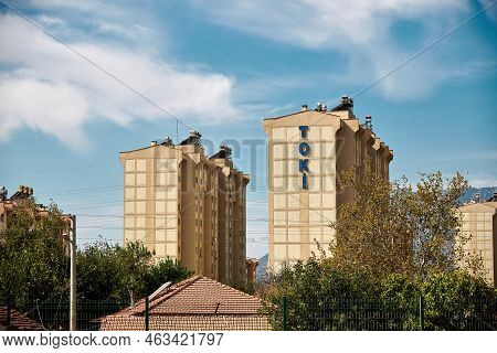 Antalya, Turkey - October 12, 2022: Toki Social Housing Built In Rural Area In Antalya Turkey
