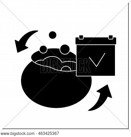 Petty Cash Glyph Icon. Accessible Store Of Money Kept By An Organization For Expenditure On Small It