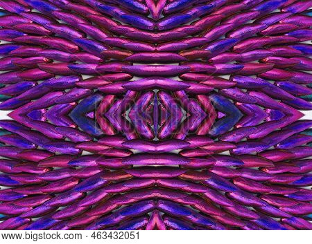 Metallic Purple Violet Color Texture Of Jewel Beetle Wings Sternocera For Design, Art. Unusual Patte