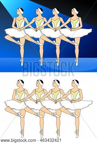 Four Ballerinas, Dance Of The Little Swans