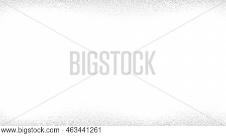 Grain Wave Textured Background. Black Stipple Dots Wavy Frame. Curve Noise Dot Work Gradient. Abstra