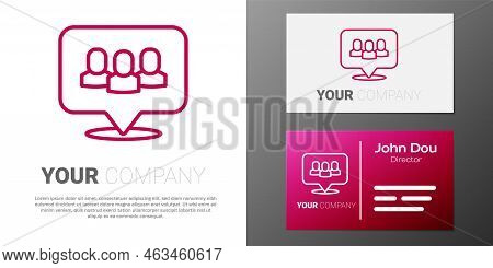 Logotype Line Project Team Base Icon Isolated On White Background. Business Analysis And Planning, C