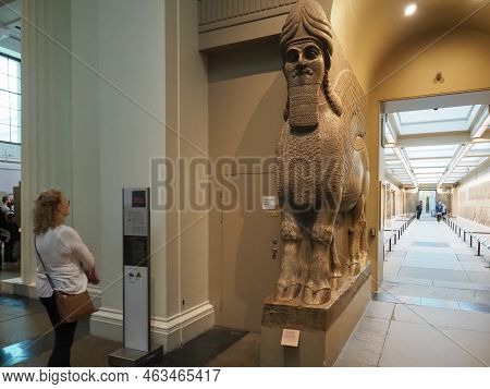 Assyrian Winged Bulls Circa 860 Bc At The British Museum In Lond