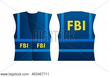 Fbi Badge. Fbi Agent Id. Policeman Badge. Vector Stock Illustration.