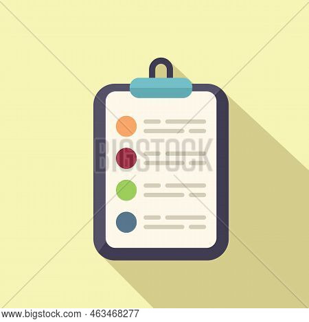 Customer Clipboard Icon Flat Vector. Crm Data. Platform System