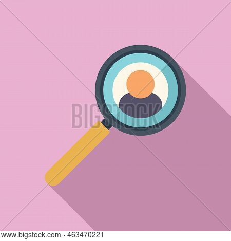 Search Access Icon Flat Vector. Platform System. Client Custom
