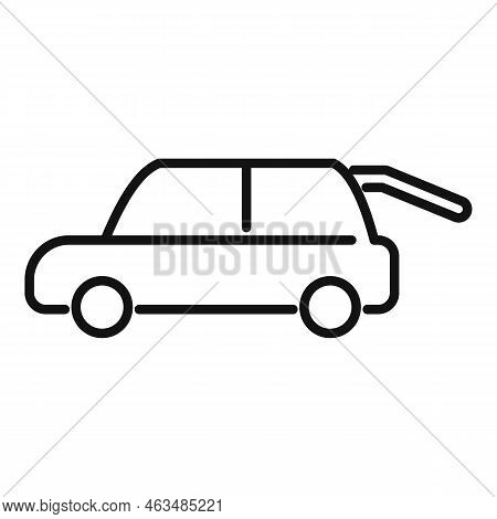 Open Car Backdoor Icon Outline Vector. Auto Service. Battery Repair