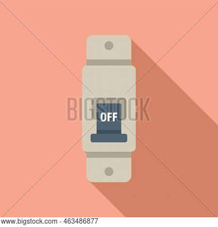 Current Breaker Icon Flat Vector. Circuit Box. Fuse Power