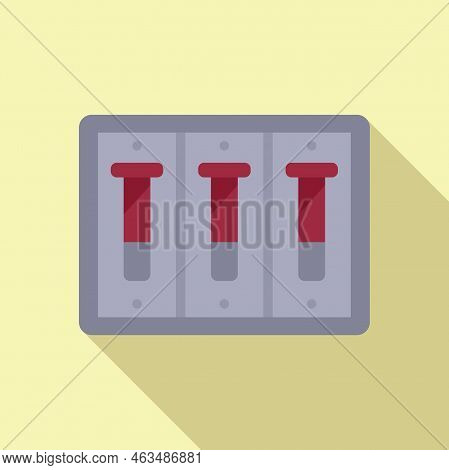 Machine Breaker Icon Flat Vector. Circuit Box. Fuse Power