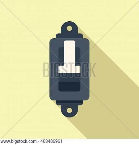 Breaker Switch Icon Flat Vector. Circuit Box. Safety Panel