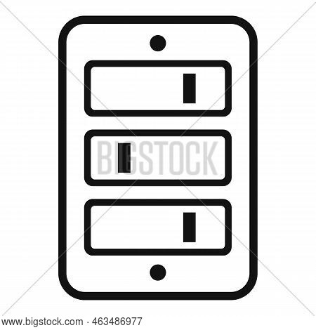 Light Breaker Icon Simple Vector. Box Panel. Circuit Power