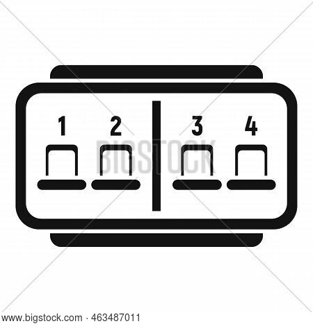 Short Breaker Icon Simple Vector. Fuse Panel. Safety Power