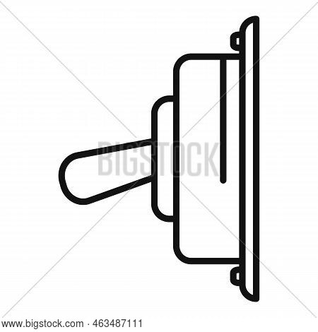 Safety Breaker Icon Outline Vector. Circuit Box. Wire Off