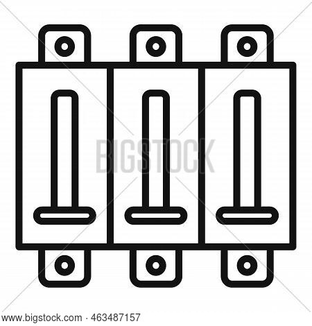 Breaker Off Icon Outline Vector. Fuse Box. Fuse Panel